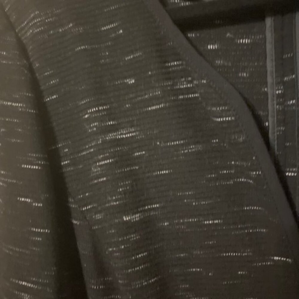 Black Ribbed Pattern Cardigan - Picture 5 of 6